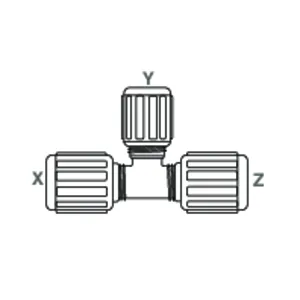Union reducer tee with flare connection GEMU FRT