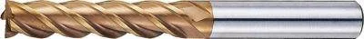 Misumi AS Coated High-Speed Steel Square End Mill, 4-Flute / Long