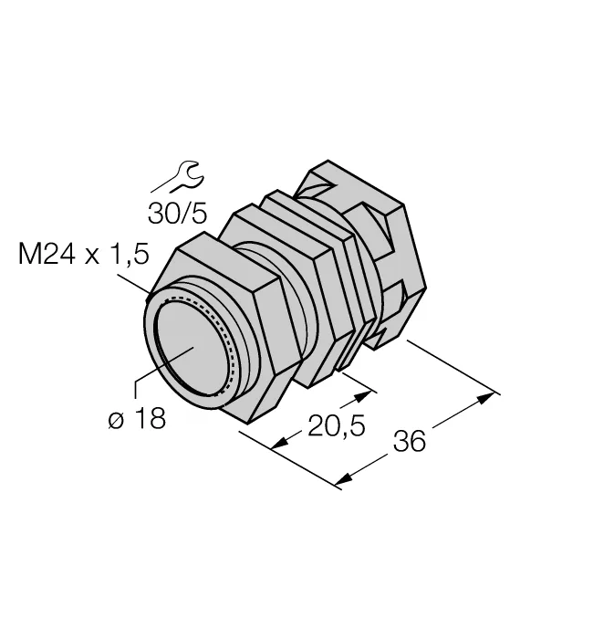 Комплектующие для монтажа - QMT-18 - 6945104 Turck