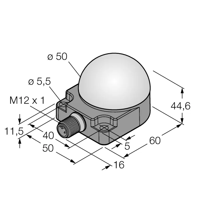 Светодиодный индикатормаяк - K50FLGRY2PQ - 3083441 Turck