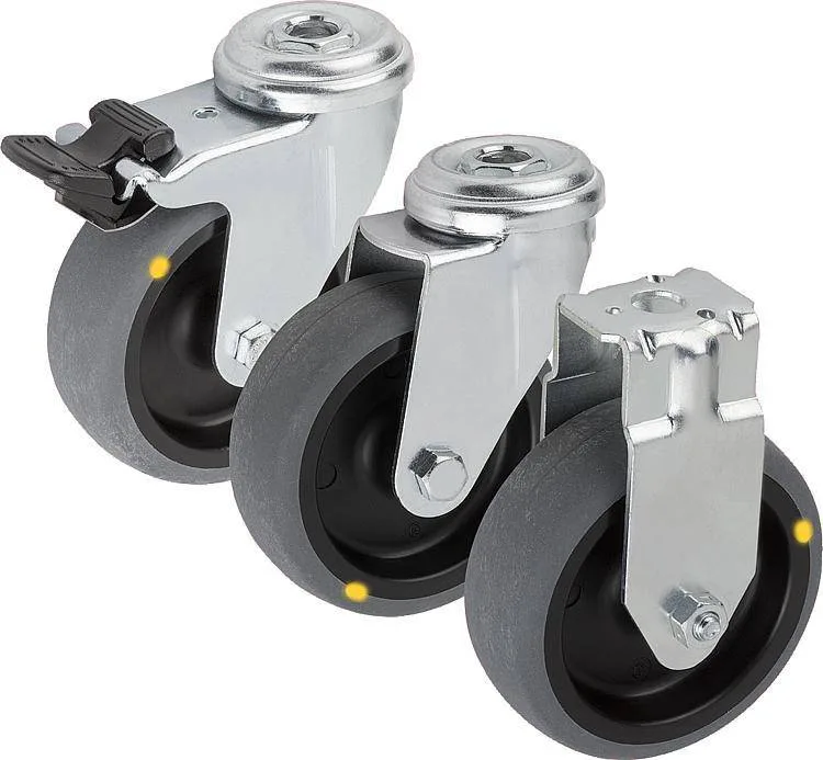 Norelem 95010 Swivel and fixed castors electrically conductive, standard