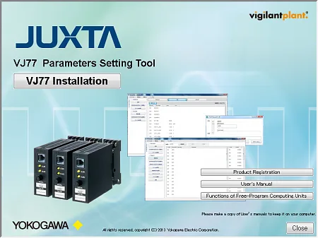Программное обеспечение VJ77 для работы с преобразователями серии JUXTA VJ Yokogawa