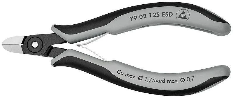 Knipex 79 02 125 ESD Прецизионные кусачки боковые для электроники антистатические ESD