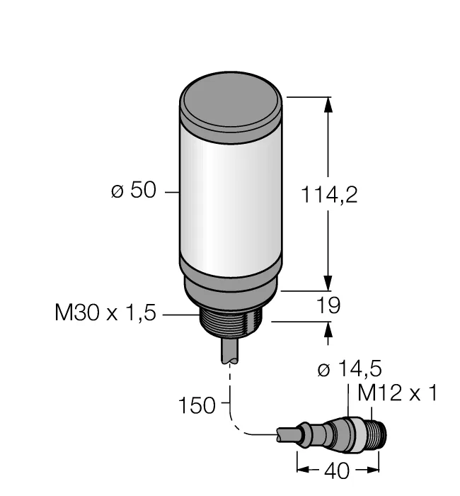 Светодиодный индикаторбашенный индикатор - CL50GRYPQP - 3010500 Turck