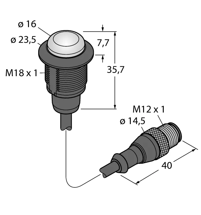 Светодиодный индикатормаяк - S18LGRXPQP Turck
