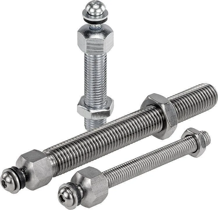 Norelem 27828 Levelling feet threaded spindles steel or stainless steel