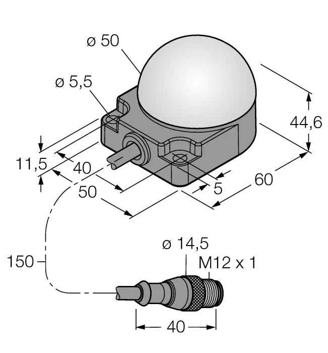 Светодиодный индикатормаяк - K50FLGRYB4NQP - 3083451 Turck