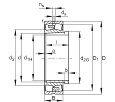 Самоустанавливающийся роликоподшипник 23076-E1A-K-MB1 + AH3076G-H