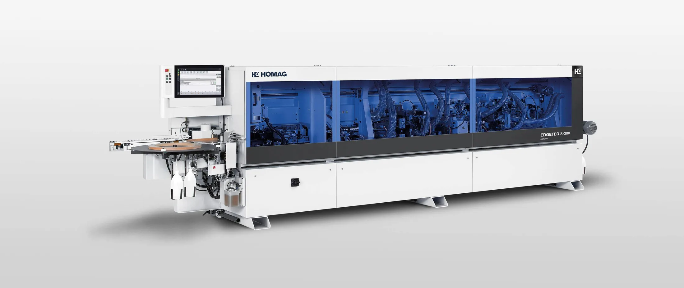 HOMAG Кромкооблицовочные станки EDGETEQ S-380 profiline: подача 8–20 м/мин
