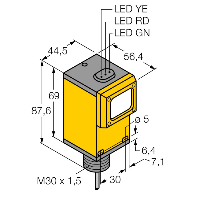 Фотоэлектрический датчикретро-рефлективный датчик - Q45BB6LL - 3037248 Turck