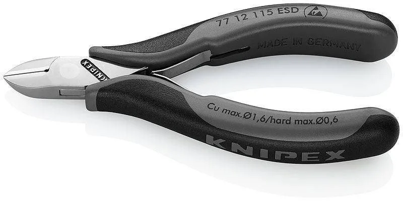 Knipex 77 12 115 ESD Кусачки боковые для электроники антистатические