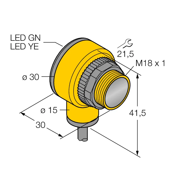 Фотоэлектрический датчикдиффузионный датчик - T18SP6D - 3034629 Turck