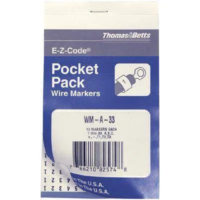 Печатная маркировочная книжка Thomas &amp; Betts WM-A-33
