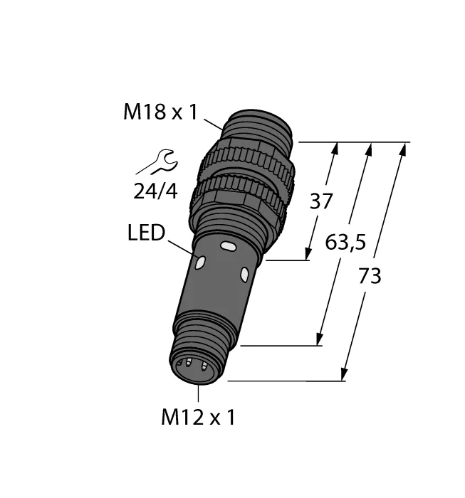 Фотоэлектрический датчикоппозитный датчик (приемник) - S18-2VPRL-Q8 - 3042187 Turck