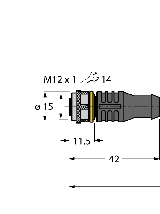 Кабель привода/датчика, ПУРКабельный соединитель - RKC4.4T-13-RSC4.4T/TXL Turck