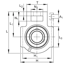 Подшипниковые узлы с корпусами-натяжителями UCT204-12