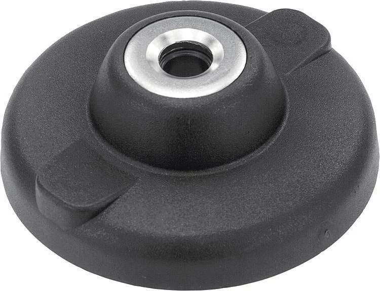 Norelem 27816_D Levelling feet plates, plastic, heavy-duty version, Form D