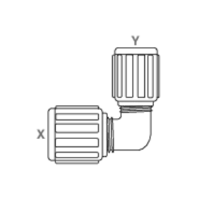 Reducer elbow with flare connection GEMU FRE