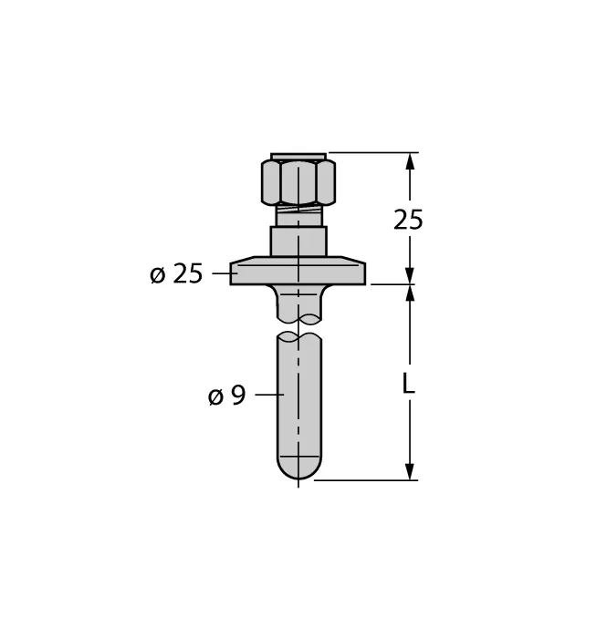 Детектирование температурыЗащитные гильзы - THW-6-TRI3/4-A4-L100 - 9910468 Turck