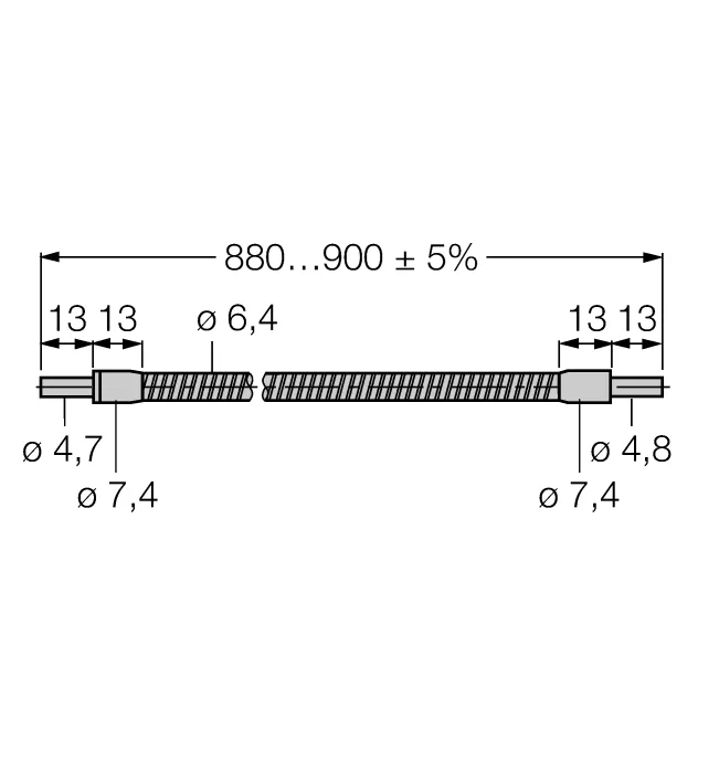 Стеклянное оптоволокноОдинарное волокно - IF23S - 3017317 Turck