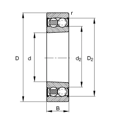 Радиальные сферические шарикоподшипники 2210-K-2RS-TVH-C3