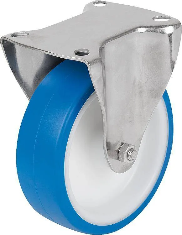 Norelem 95046-01_B Fixed castors, stainless steel, for sterile areas