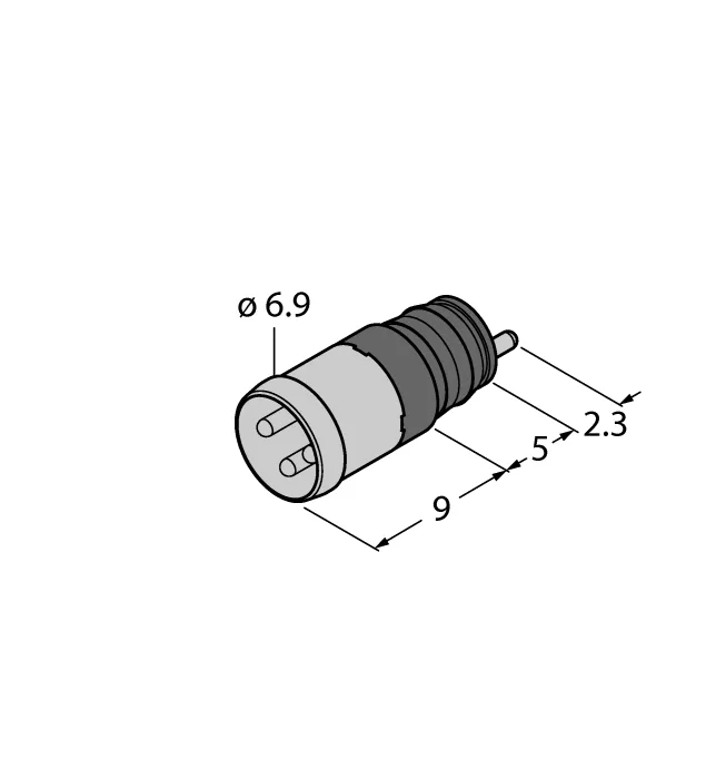 Круглый соединитель M8 x 1/O 8 ммO 8мм, тип включения - ESHP3P - 6934773 Turck