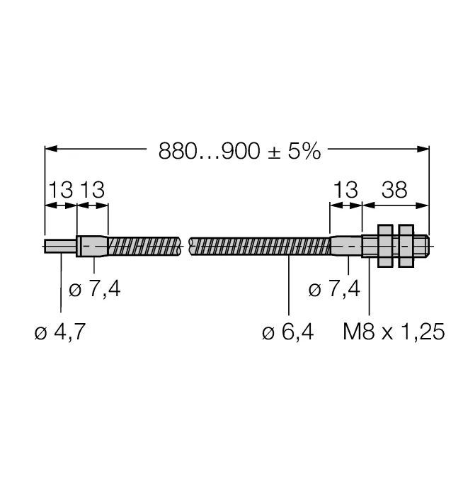 Стеклянное оптоволокноОдинарное волокно - IT23SM8 - 3017357 Turck