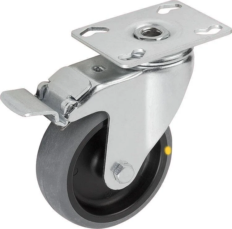 Norelem 95012_LS Swivel castor with stop fix, electrically conductive