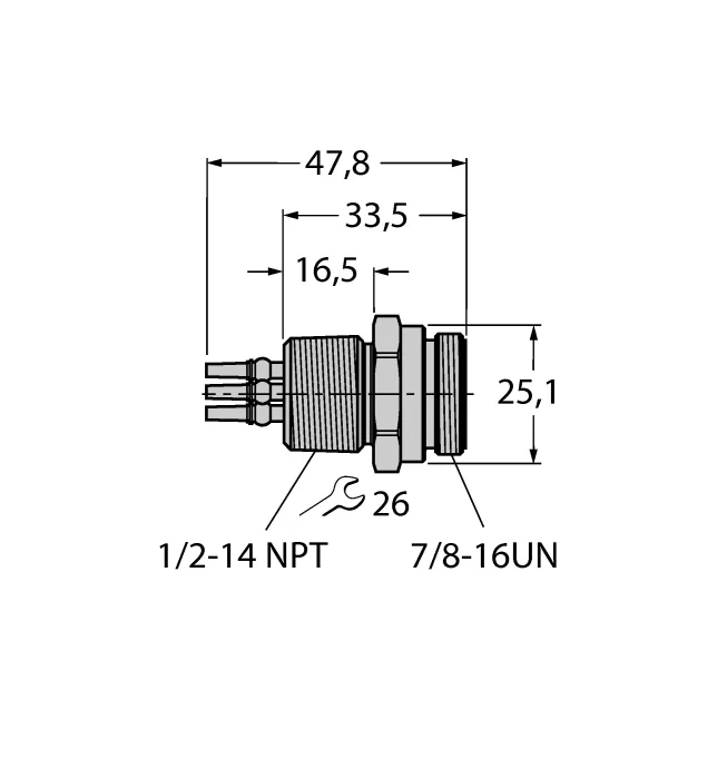 Аксессуары для полевых шинФланцевые соединители - RSFV48 - 6604441 Turck