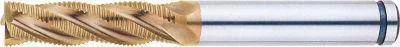 Misumi AS Coated Powdered High-Speed Steel Roughing End Mill, Regular, Center Cut