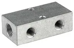 Riegler 112553 Распределительная полоса, двусторонний, вход 2x3/8, выход 3+3x1/4 VT 15233