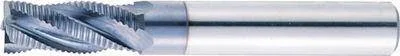Misumi TiCN Coated Powdered High-Speed Steel Roughing End Mill, Short, Center Cut
