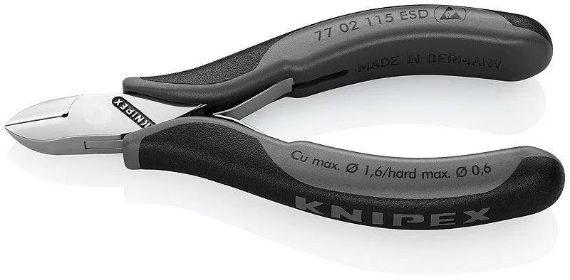 Knipex 77 02 115 ESD Кусачки боковые для электроники антистатические