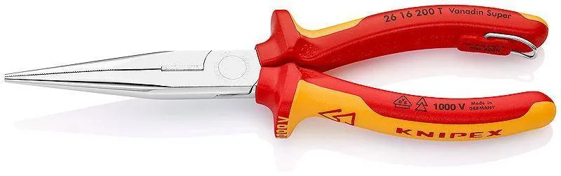 Knipex 26 16 200 T Плоские круглогубцы с режущими кромками
