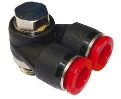 Тройной универсальный поворотный тройник Pneufit C с резьбой BSPT C0H711038 Norgren