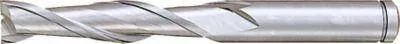 Misumi Powdered High-Speed Steel Square End Mill, 2-Flute, Long / Non-Coated Model