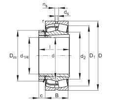 Самоустанавливающийся роликоподшипник 22334-E1-K + H2334