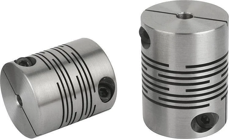 Norelem 23010 Beam couplings with radial clamping hub, stainless steel
