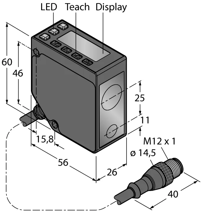 Фотоэлектрический датчиклазерный измеритель - LE550DQP - 3094197 Turck