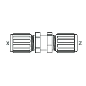 Panel mount union with flare connection (long version) GEMU FPMX