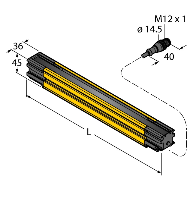 Безопасность персоналаSafety light screenCascadable Emitter - SLLCE23-490P8 Turck