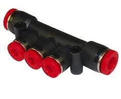 Тройной поворотный шарнирный коленчатый адаптер Pneufit C с резьбой BSPT C0H511228 Norgren