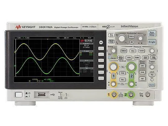 Keysight DSOX1102A Осциллограф: 70/100 МГц, 2 аналоговых канала