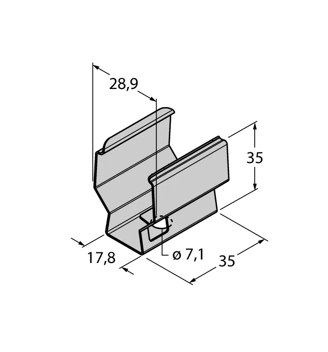 Комплектующие для монтажаМонтажный кронштейн - SMBWLS28SP - 3088063 Turck