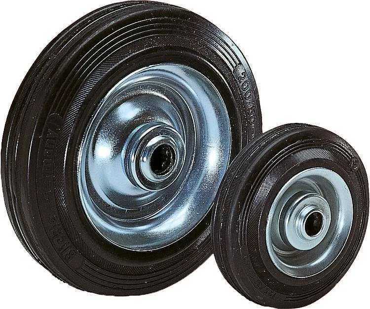Norelem 95050 Wheels rubber tyres on steel plate rims