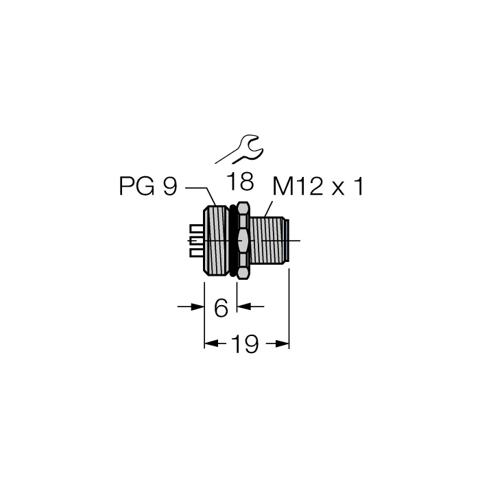 Аксессуары для полевых шинФланцевые соединители - FS57 - 6602314 Turck