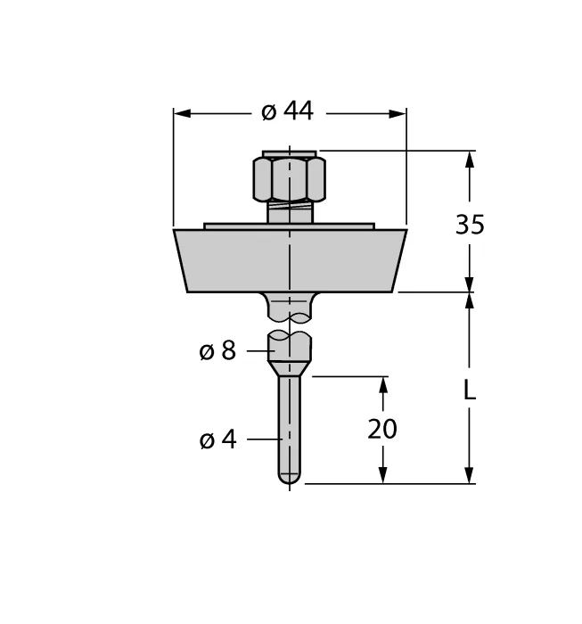 Детектирование температурыЗащитные гильзы - THW-3-DN25K-A4-L100 - 9910456 Turck