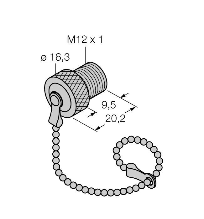 Аксессуары для полевых шинКрышка M12 - RSEV-CC - 6604174 Turck