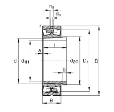 Самоустанавливающийся роликоподшипник 230/710-B-K-MB + AH30/710A-H